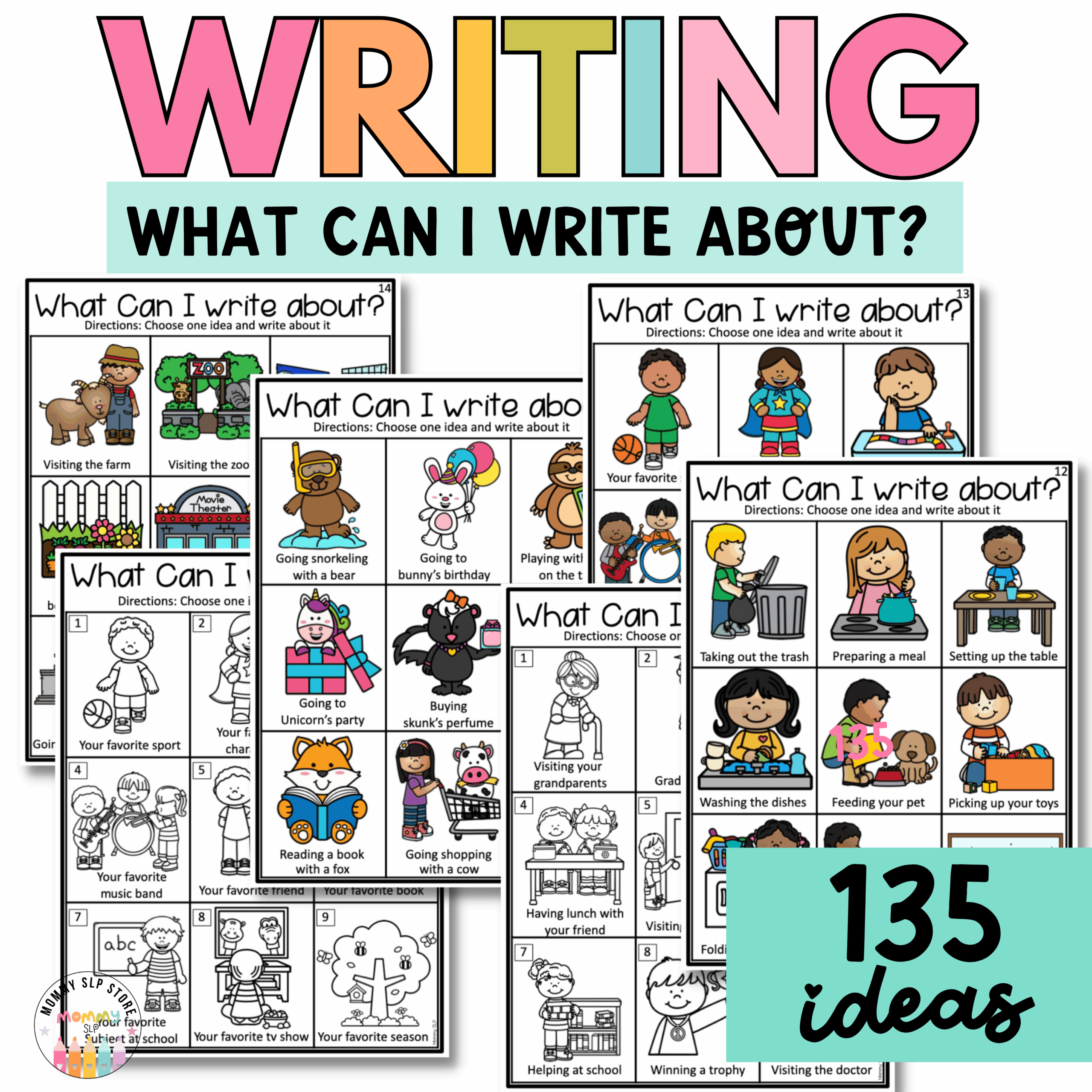 Writing topics Posters {What can I write about}