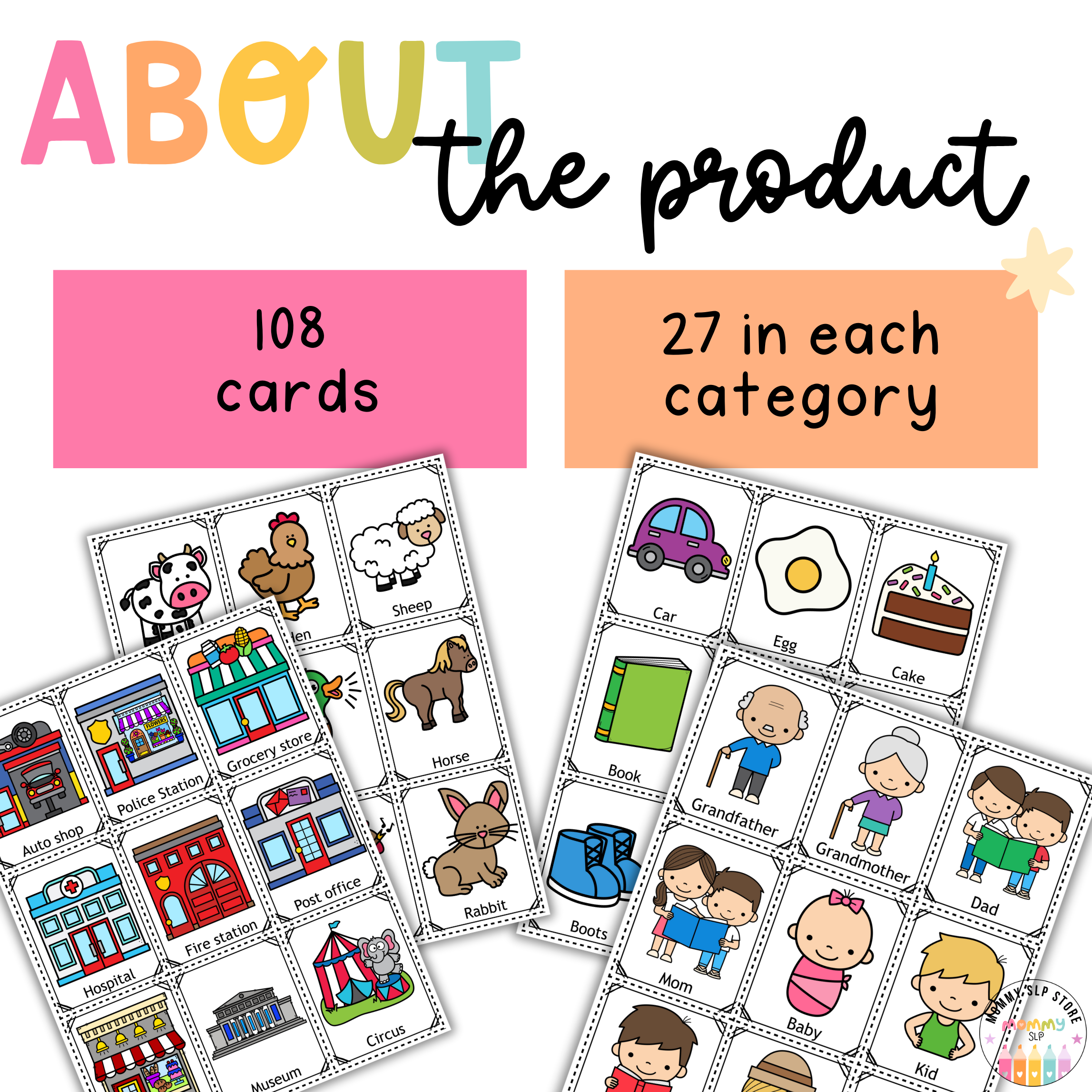 Noun Sort cards with pictures and worksheets - Image 3