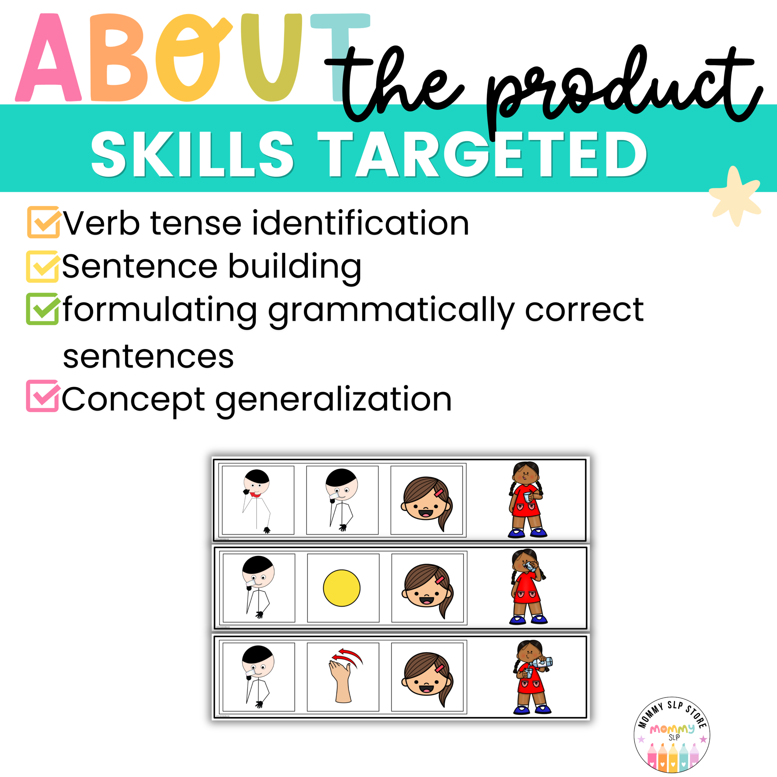 Verb Tenses in Arabic Speech Therapy Syntax Grammar Activity - Image 3